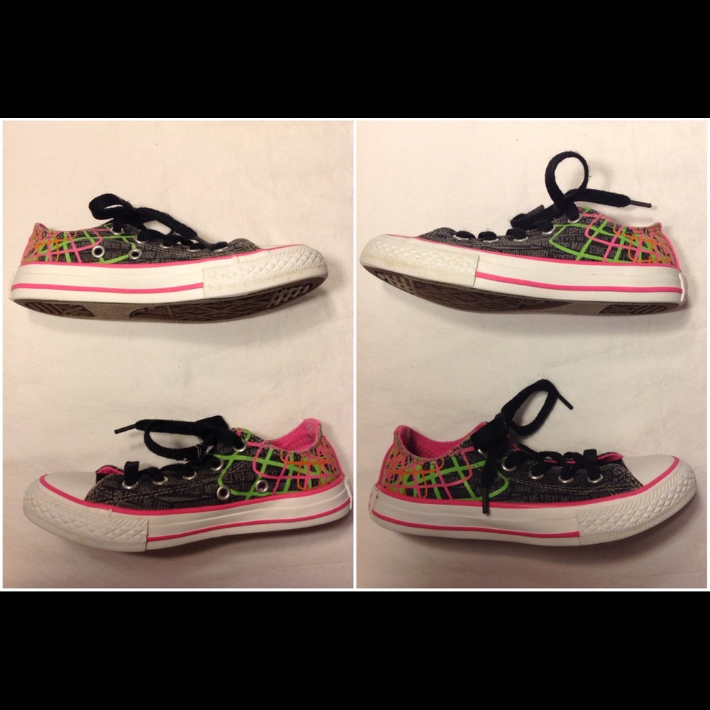 Junior's Multicolor Converse All Star Shoes - Picture 3 of 5